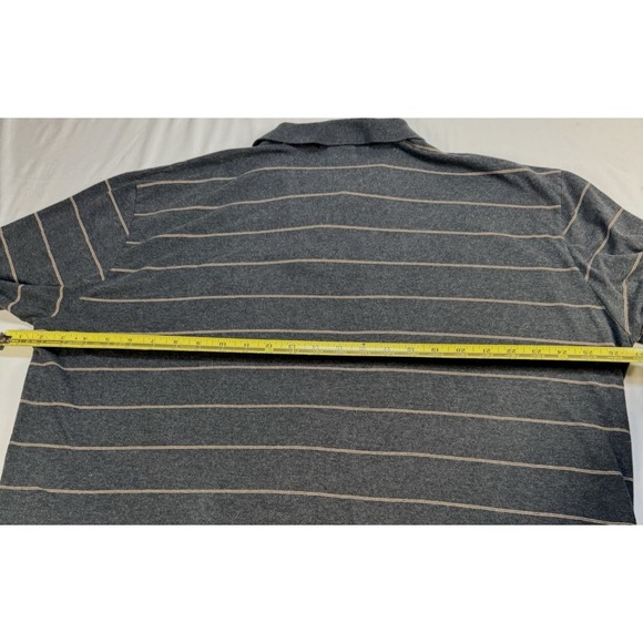 Polo Ralph Lauren Shirt Mens XL Charcoal Striped Rugby Polo 100% Pima Cotton - Picture 8 of 8